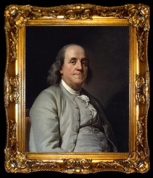 framed  Joseph-Siffred Duplessis Portrait of Benjamin Franklin, ta009-2